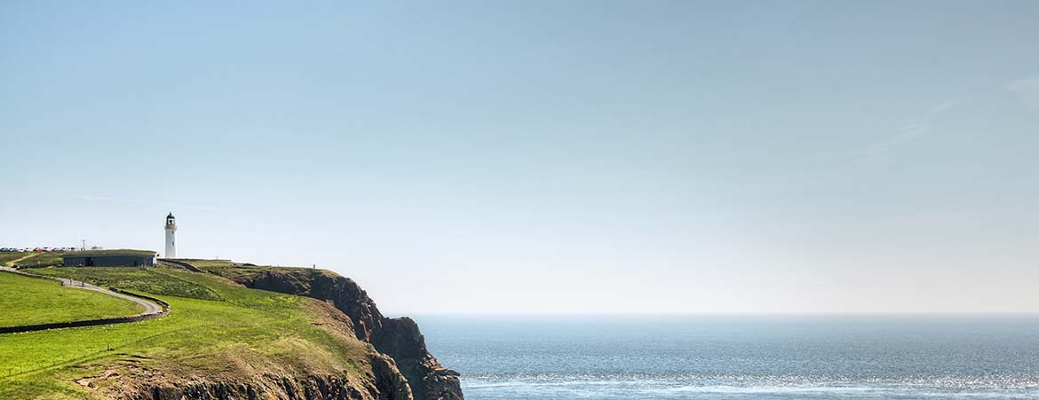 The Lighthouse, cliffs and sea on the Mull of Galloway